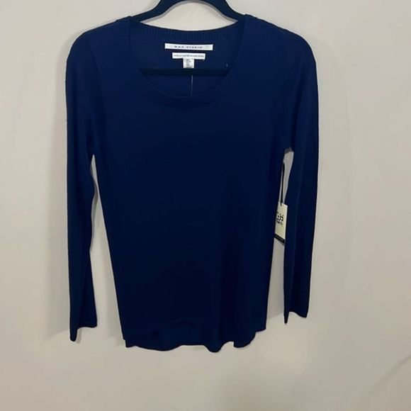 𝅺NAVY Blue Max Studio Sweater, NWT, Size S - Picture 1 of 4